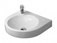 Duravit washbasin Architec 575mm without overflow, with tap hole bench, tap hole pre-punched left