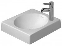 Duravit Architec 500mm overflow basin without overflow, tap hole pre-punched
