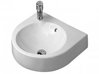 Duravit Architec 575mm washbasin with overflow, with tap hole bench, tap hole pre-stitched left