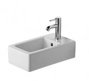 Duravit Vero hand basin 25 cm, with overflow, with tap hole bench, 1 tap hole, white