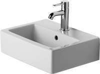 Duravit Vero 45cm hand basin, with overflow, with tap hole bench, with tap hole