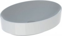Keramag VariForm Countertop washbasin oval, 550x400mm, without tap hole, without overflow