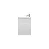Burgbad Fiumo mineral cast washbasin including vanity unit, with pleated front width 470mm, SGGV047L