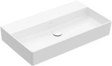 Villeroy & Boch Memento 2.0 wall-mounted washbasin, 800 x 470 mm, without tap hole, without overflow, poli...