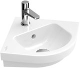 Villeroy & Boch corner hand basin Subway 731945 320mm, side length, 1 tap hole, with overflow