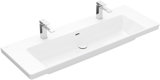 Villeroy & Boch Subway 3.0 cabinet washbasin, 1300 x 470 mm, 2 tap holes, with overflow, unground, 4A70D4