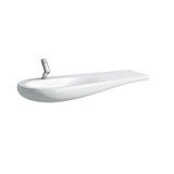 Laufen Alessi one Wash basin, under construction, 1 tap hole, with overflow, shelf right, 1200x500, white LCC