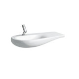 Laufen Alessi one Wash basin, under construction, 1 tap hole, with overflow, shelf right, 900x500, white LCC