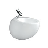 Running Alessi one wall-mounted bidet, 1 tap hole, 390x585, incl. mounting set EasyFit 892827, white LCC