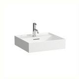 Laufen Kartell Countertop wash basin 1 tap hole, with overflow, wall mounting, 500x460