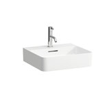 Laufen VAL wash hand basin, 1 tap hole, with overflow, 450x420, white, H815281