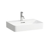 Laufen VAL countertop wash basin, 1 tap hole, with overflow, US closed 600x420, white