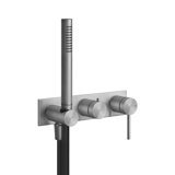 Gessi 316 ready-mounted single lever shower or bath mixer for concealed body, 2-way diverter cartridge, one ro...