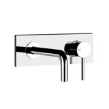 Gessi Emporio Via Tortona ready-mounted single lever basin mixer, fixed spout (always left), without pop-up wa...