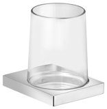 Keuco Edition 11 glass holder 11150, complete with genuine crystal glass, chrome-plated