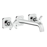 Hansgrohe Axor Citterio E 3-hole concealed basin mixer with rosettes for wall mounting