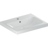 Geberit iCon Light washbasin, 60 cm x 48 cm, with tap hole, with overflow,501834