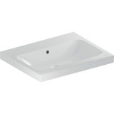 Geberit iCon Light washbasin, 60 cm x 48 cm, without tap hole, with overflow,501834