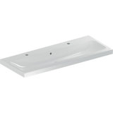 Geberit iCon Light washbasin, 120 cm x 48 cm, with 2 tap holes, with overflow,501837