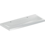 Geberit iCon Light washbasin, 120 cm x 48 cm, with 2 tap holes, without overflow,501837