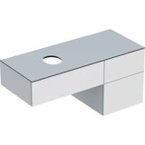 Geberit VariForm vanity unit for top-mounted washbasin, three drawers, storage surface, water trap, width 120 ...
