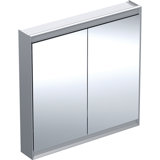 Geberit ONE mirror cabinet with ComfortLight, 2 doors, surface mounting, 90x90x15cm, 505.813.00.
