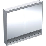 Geberit ONE mirror cabinet with ComfortLight, 2 doors, flush mounting, with niche, 105x90x15cm, 505.824.00.