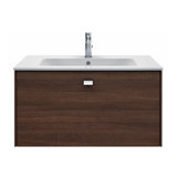 Duravit ME by Starck Furniture wash basin, 1 tap hole, overflow, with tap hole bench, 830 mm