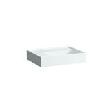 Laufen Kartell Wash basin, shelf left, without tap hole, without overflow, 600x460