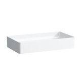 Running Living Square Wash basin bowl, without tap hole, without overflow, 600x340,
