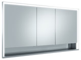 Keuco Royal Lumos mirror cabinet 14316, 3 revolving doors, wall mounting, 1400mm