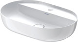 Duravit Luv top basin 60x40cm, without overflow, with tap hole bench, 1 tap hole, sanded, outside colour white...