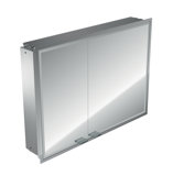 Emco asis prestige illuminated mirror cabinet, flush-mounted model, wide door right, 1015mm