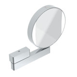 Emco LED shaving and cosmetic mirror, mirrored on both sides, magnification 3x and 7x, round, LED lighting, ar...