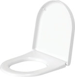 Duravit WC seat Starck 3 without SoftClose hinges stainless steel, white