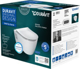 Duravit Soleil by Starck wall-mounted toilet set, visible attachment, 4586092