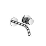 Dornbracht Meta PURE wall-mounted single-lever basin mixer without pop-up waste, 190 mm projection, fixed spou...