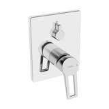 Hansa Hansatwist bath and shower mixer, ready-mounted set, concealed, lever, square rosette, 89849085