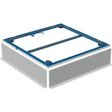 Geberit installation frame for shower surfaces Setaplano up to 100 cm, for 4 feet, 154.470.00.1, 90x90 cm, hei...