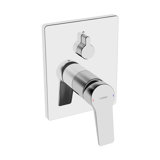 Hansa Hansatwist bath and shower mixer, ready-mounted set, with safety device, concealed, square rosette, 8984...