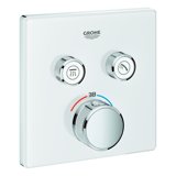 Grohe Grohtherm SmartControl Thermostat with two shut-off valves, wall rose moon white
