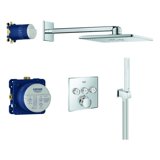 Grohe Grohtherm SmartControl flush-mounted shower system with Rainshower 310 SmartActive Cube