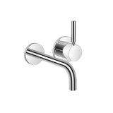 Dornbracht Meta single-lever wall-mounted basin mixer without pop-up waste, 190 mm projection, with 90Â° ben...