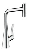 Hansgrohe Metris Select M71 Single lever kitchen mixer 320, pull-out shower, 2jet, sBox