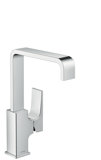 hansgrohe Metropol single-lever basin mixer 230, lever handle, push-open pop-up waste, projection 165mm