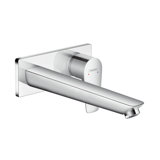 hansgrohe Talis E single-lever concealed washbasin mixer, wall mounted, unlockable strainer valve, 225mm proje...