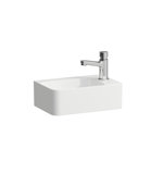 Laufen VAL wash-hand basin, 1 tap hole right, without overflow, 340x220mm, H815280