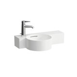 Laufen VAL wash-hand basin, 1 tap hole left, with overflow, 550x315mm, shelf right, H815283