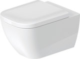 Duravit Happy D.2 54cm wall-mounted WC, rimless, with concealed fixing (Durafix)
