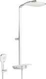 Hansa Hansaemotion shower system, Thermo cool, anti-calc technology, projection 401 mm, max. 80C, 58650171